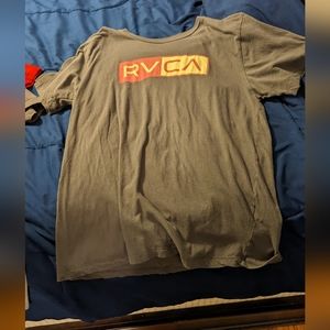 XL mens RVCA brand tee minor signs wear graphic red threading over shoulders